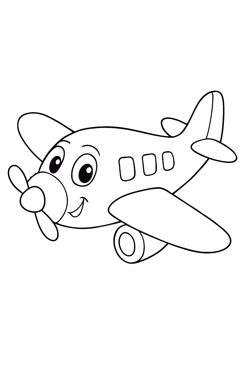 Aviao para colorir — desenho para imprimir