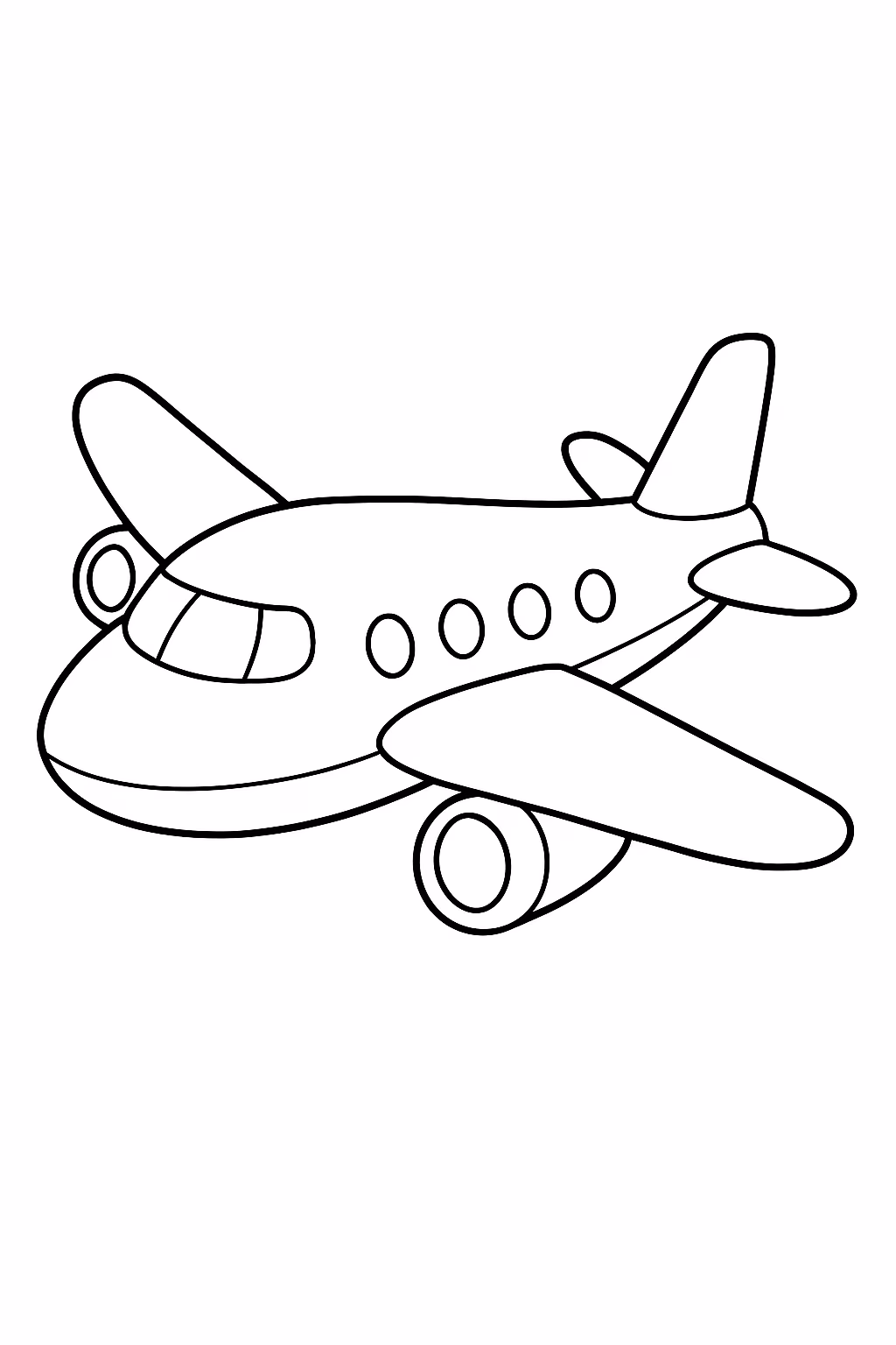 Aviao grande para colorir — desenho para imprimir