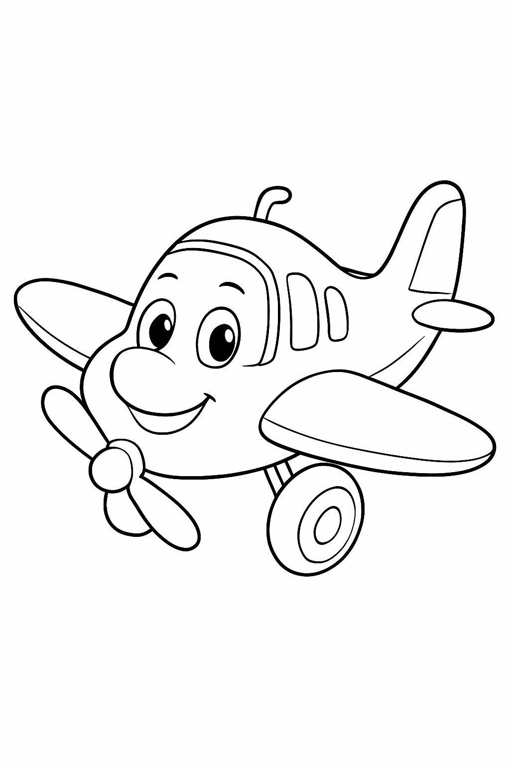 Aviao teco teco para colorir — desenho para imprimir