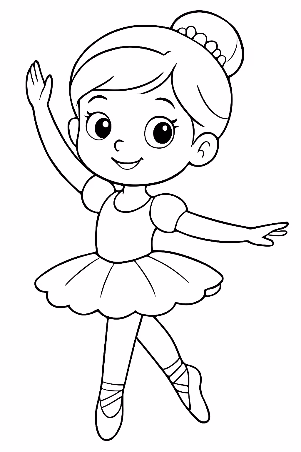 Bailarina capitu para colorir — desenho para imprimir