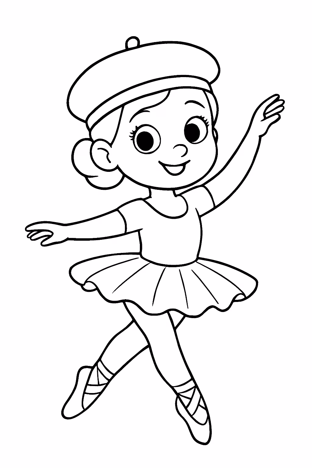 Bailarina capputina para colorir — desenho para imprimir