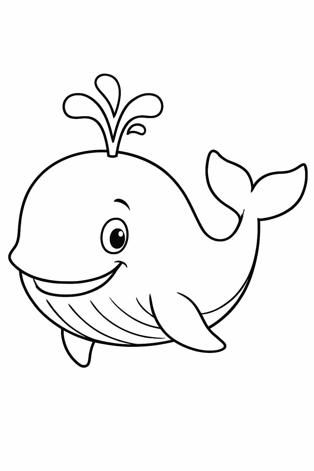 Baleia para colorir — desenho para imprimir