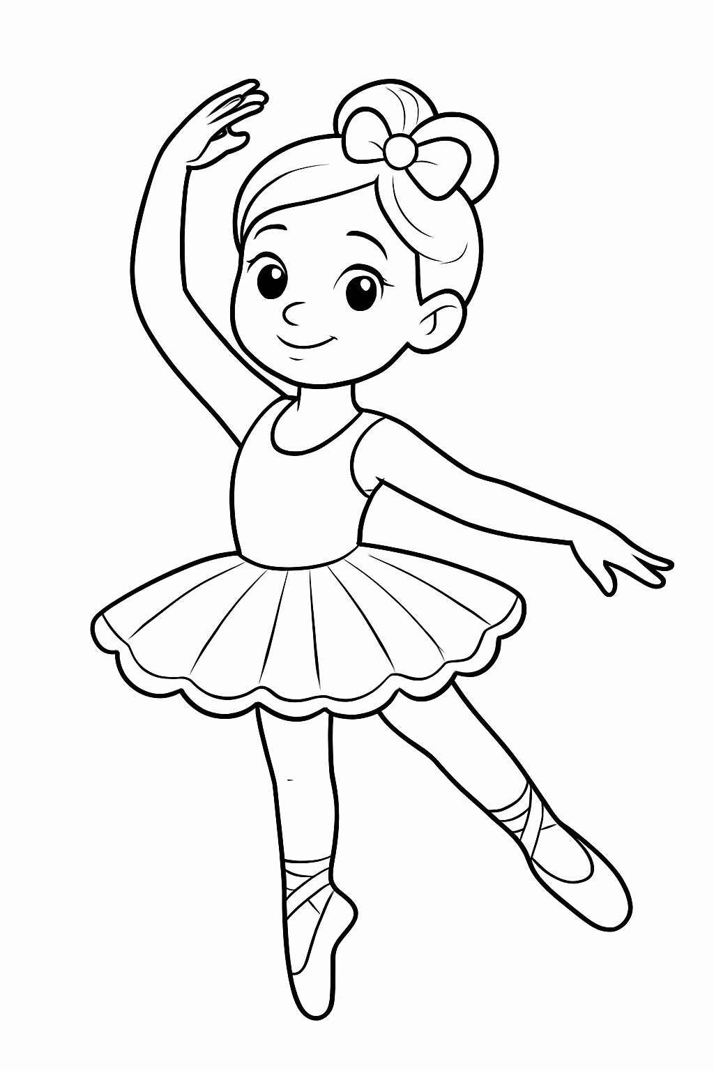 Ballet para colorir — desenho para imprimir