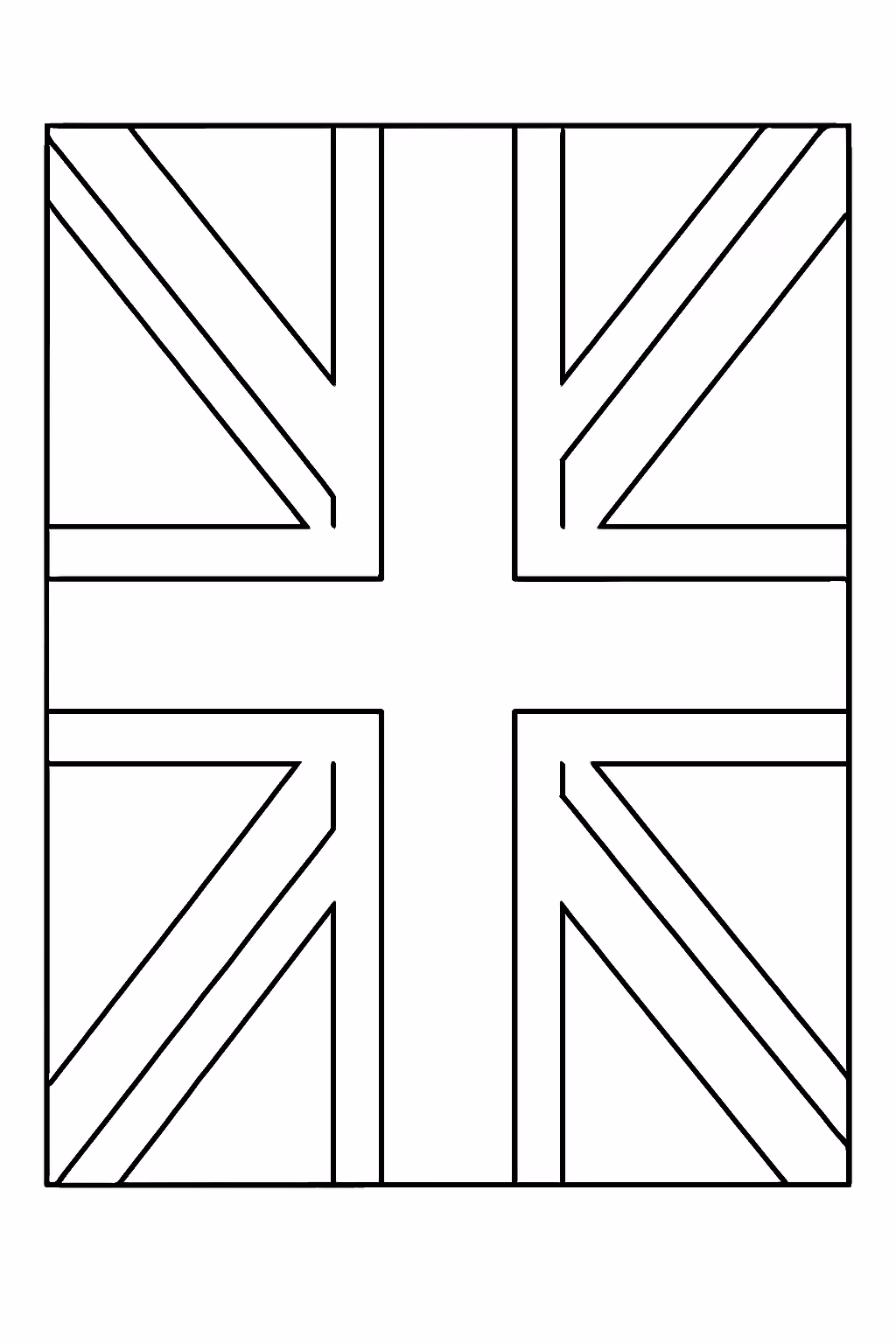 Bandeira da inglaterra para colorir — desenho para imprimir