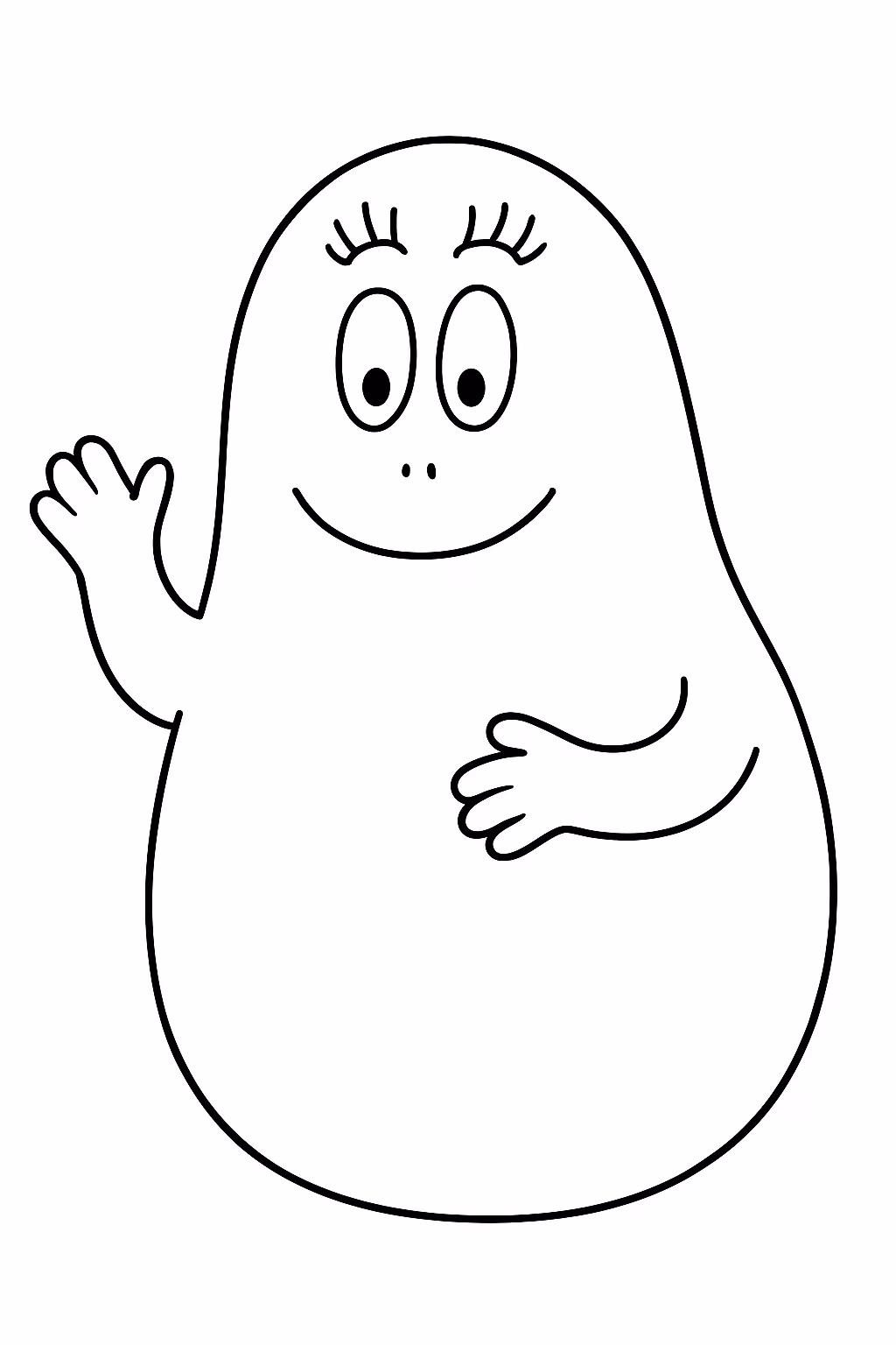 Barbapappa para colorir — desenho para imprimir