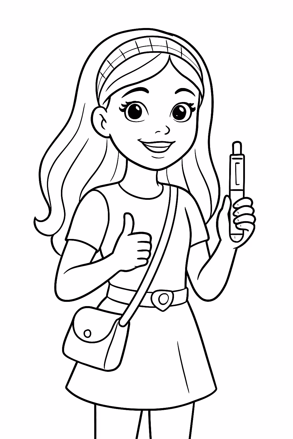 Barbie diabetica para colorir — desenho para imprimir