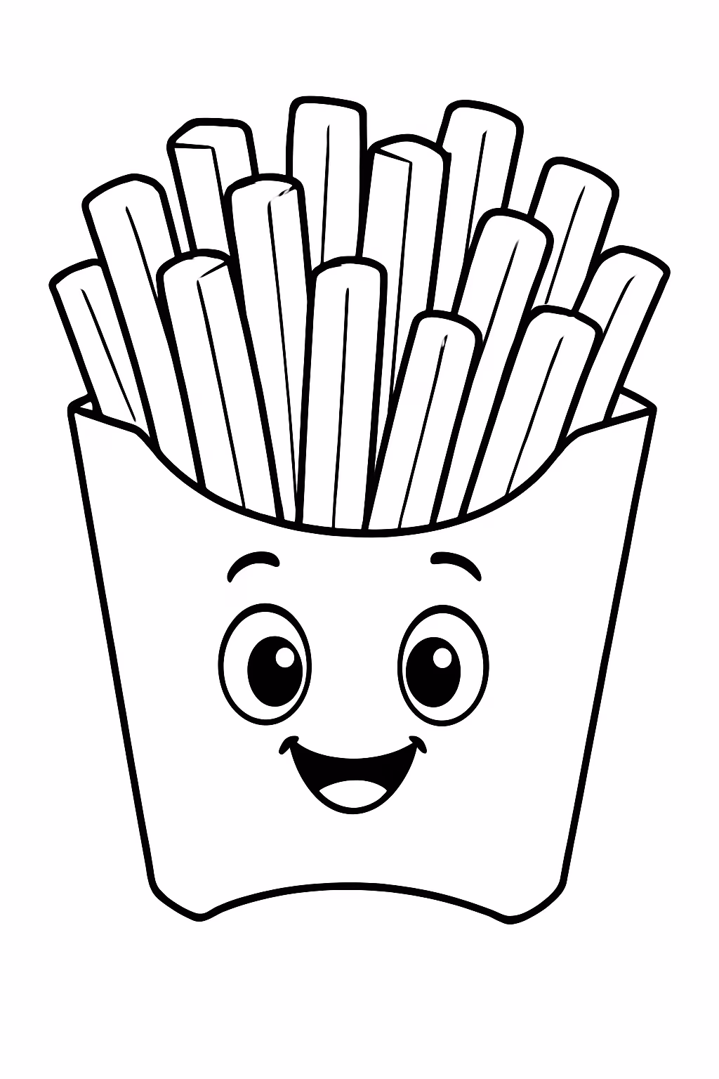 Batata frita para colorir — desenho para imprimir