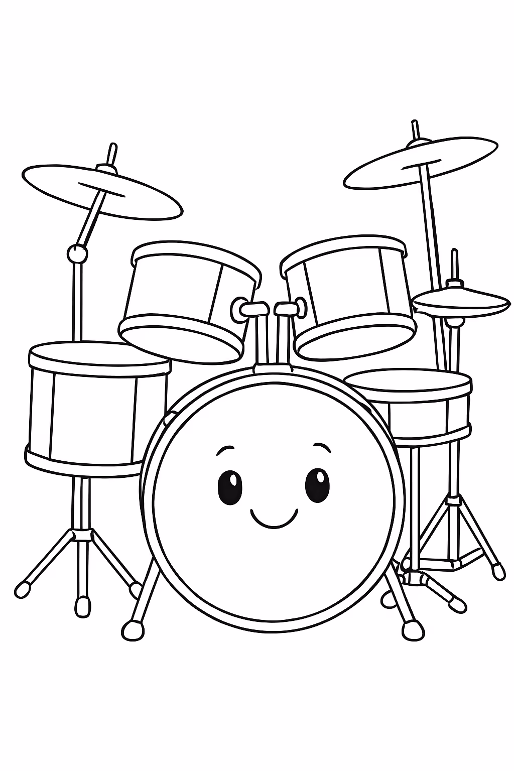 Bateria para colorir — desenho para imprimir