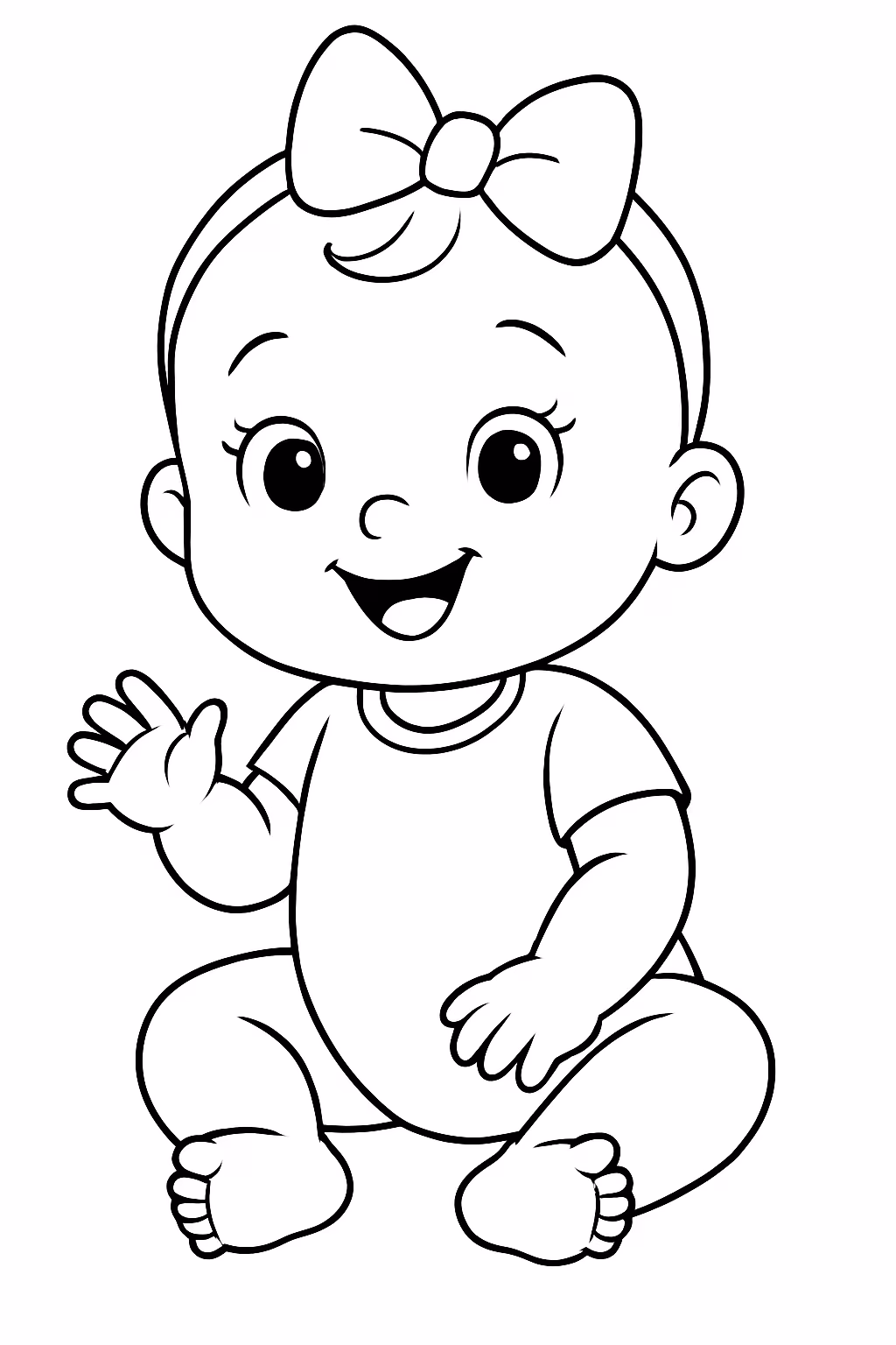 Bebe memina para colorir — desenho para imprimir
