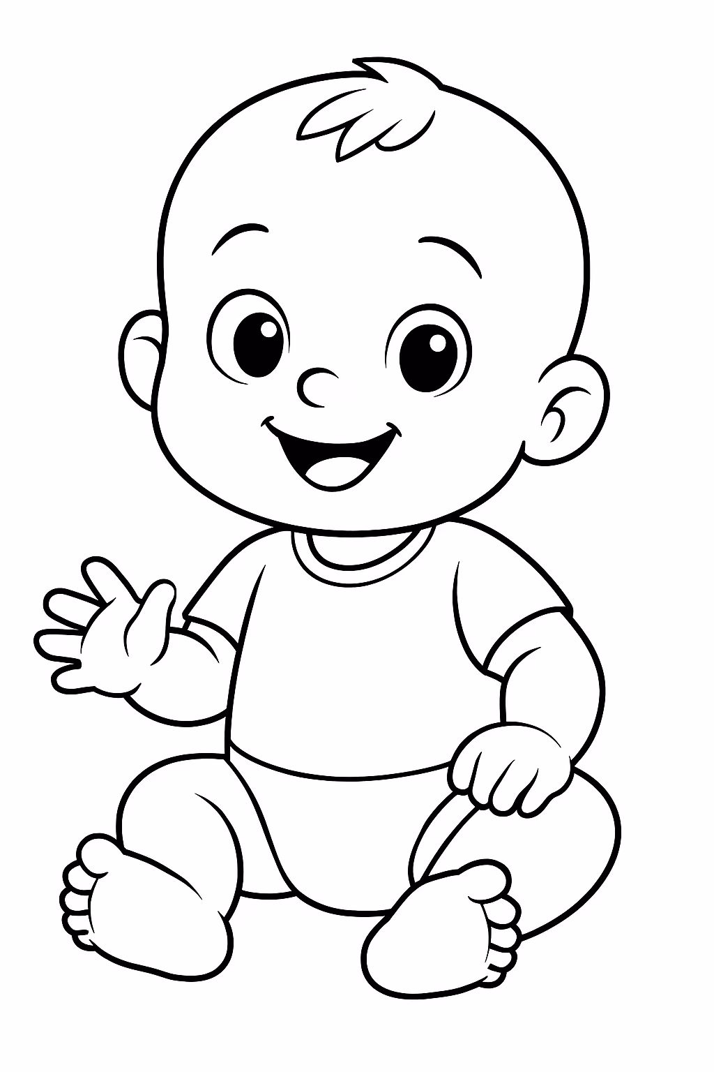 Bebe menino para colorir — desenho para imprimir