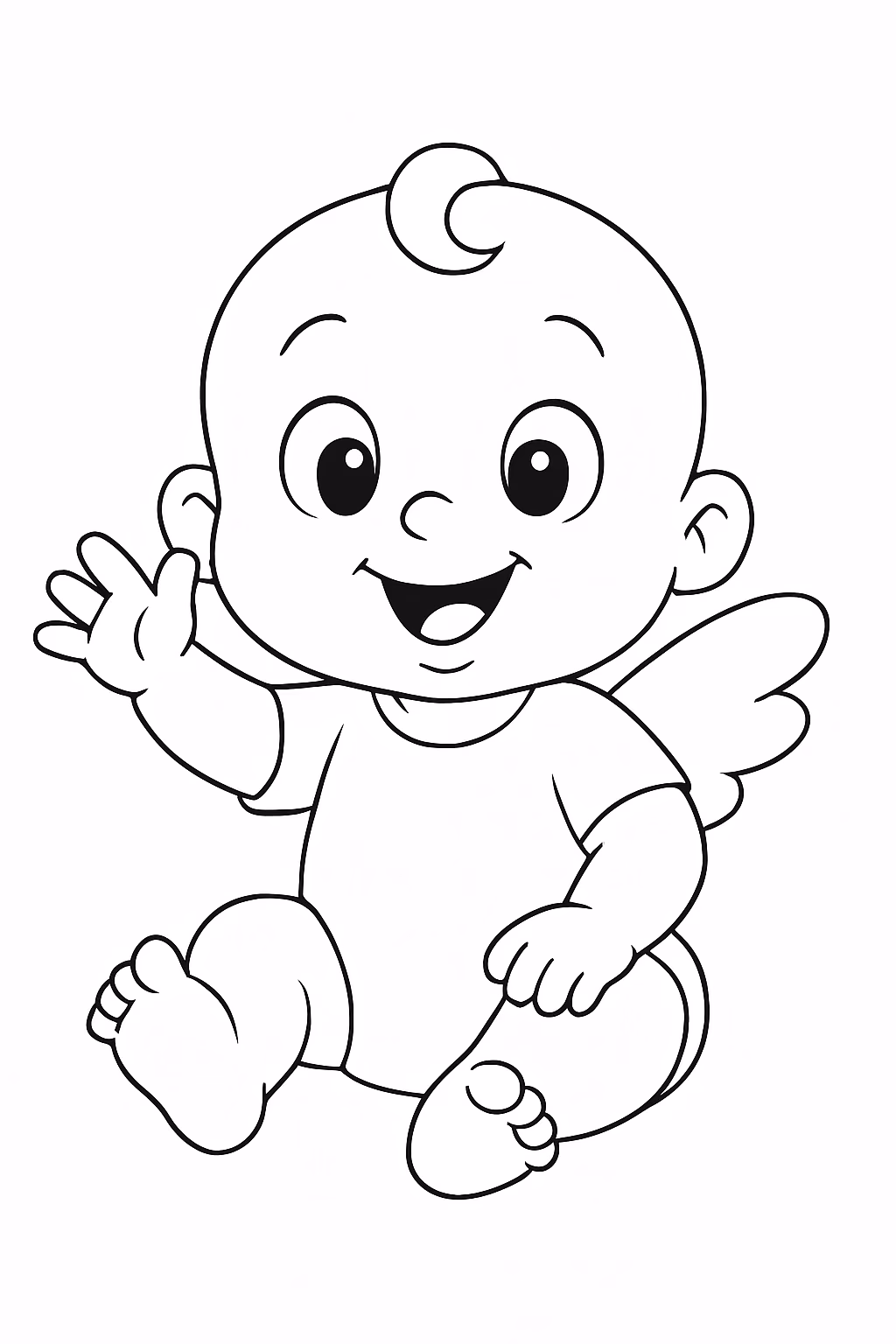 Bebe nogento para colorir — desenho para imprimir