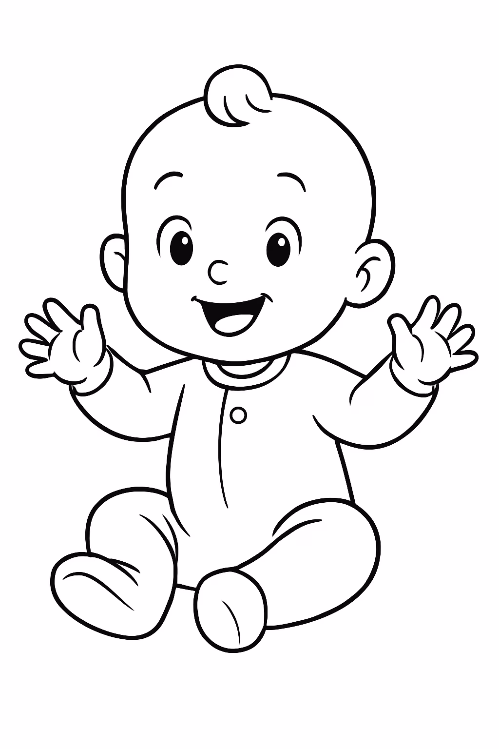 Bebes para colorir — desenho para imprimir