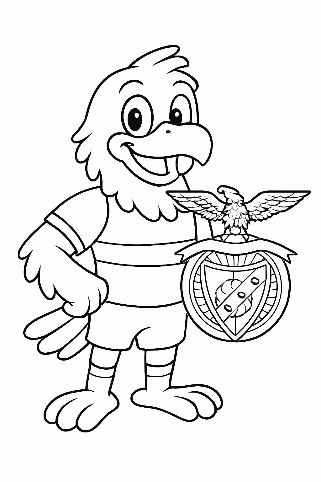 Benfica para colorir — desenho para imprimir