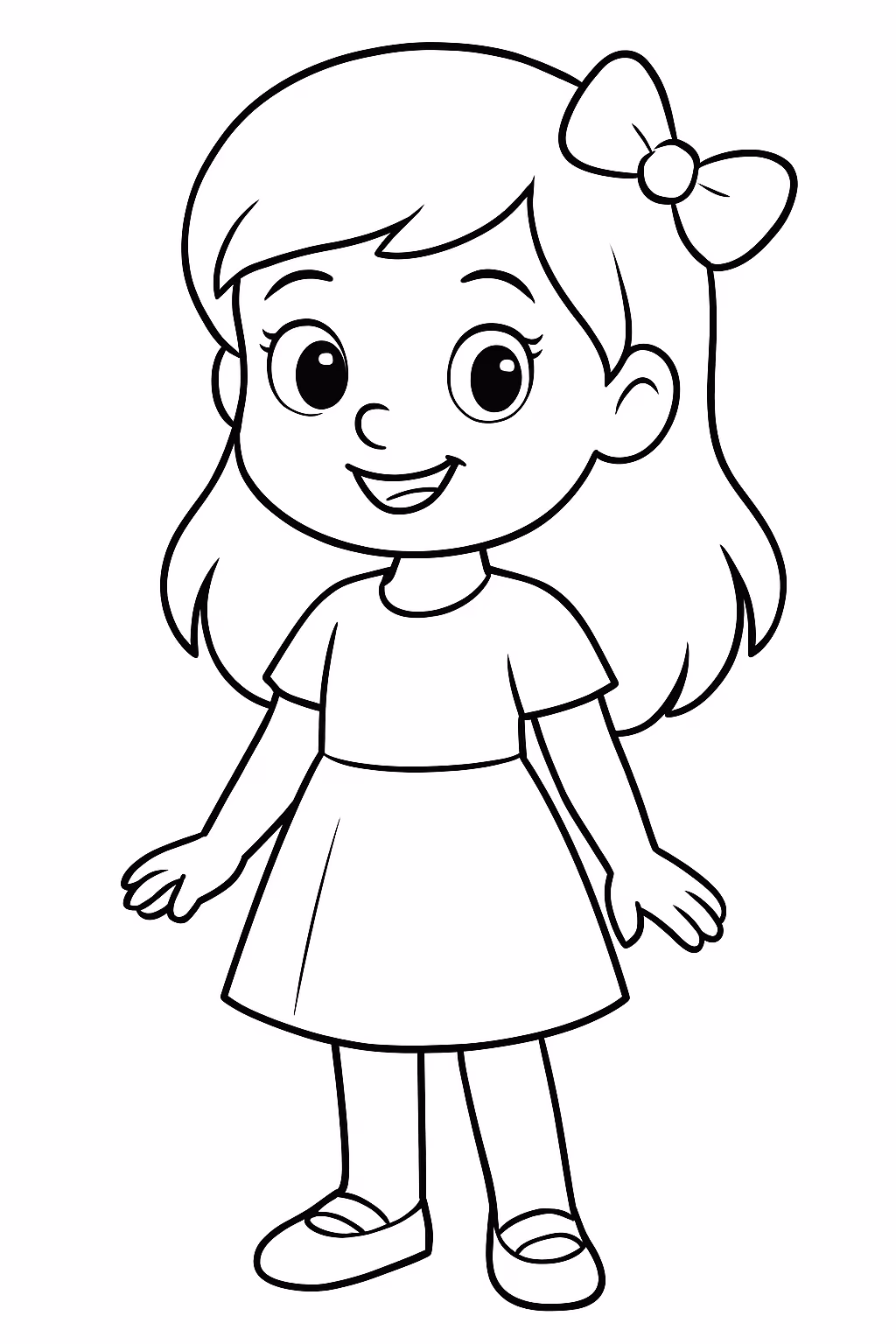 Betina menina para colorir — desenho para imprimir