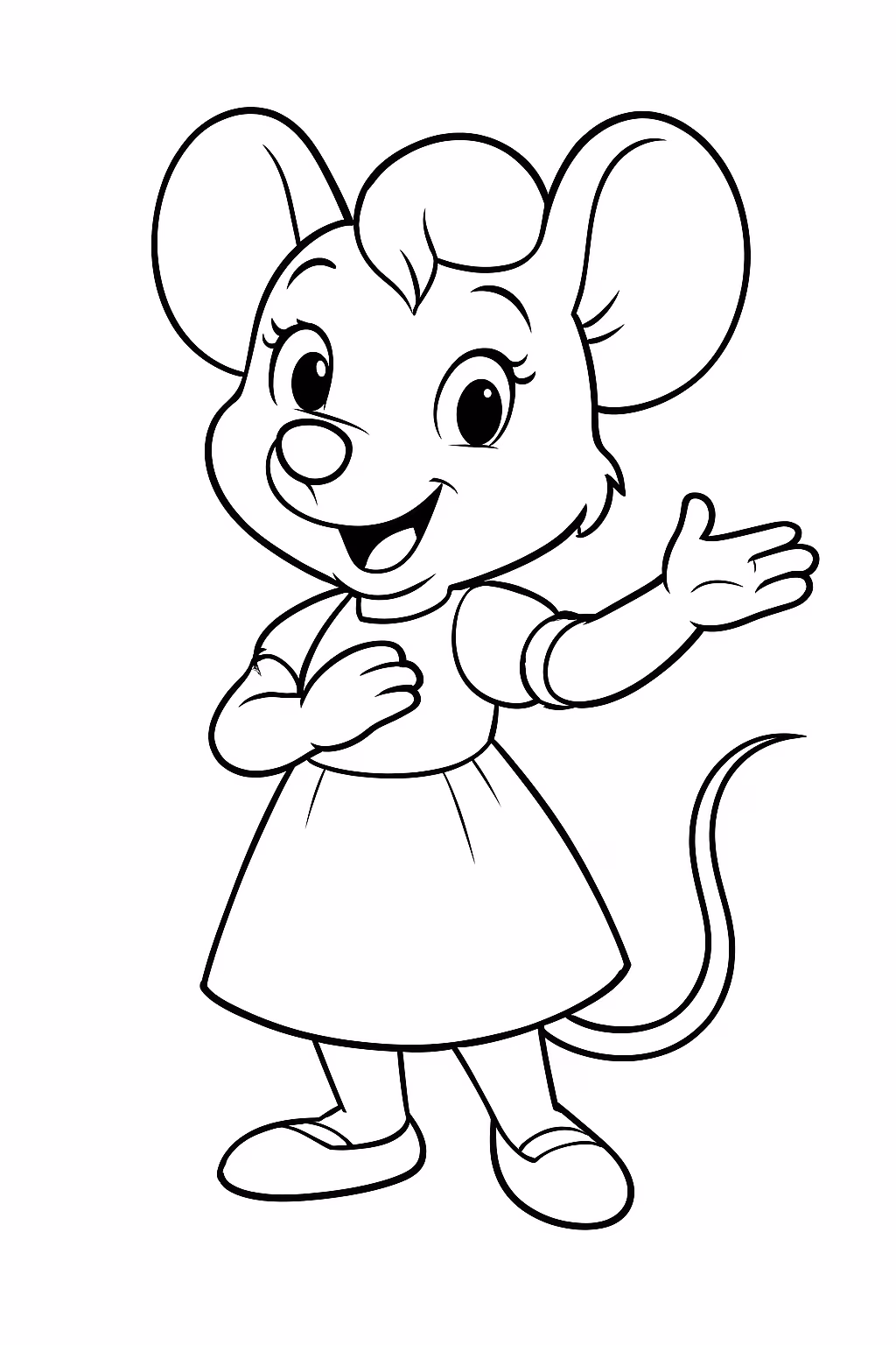 Bianca para colorir — desenho para imprimir