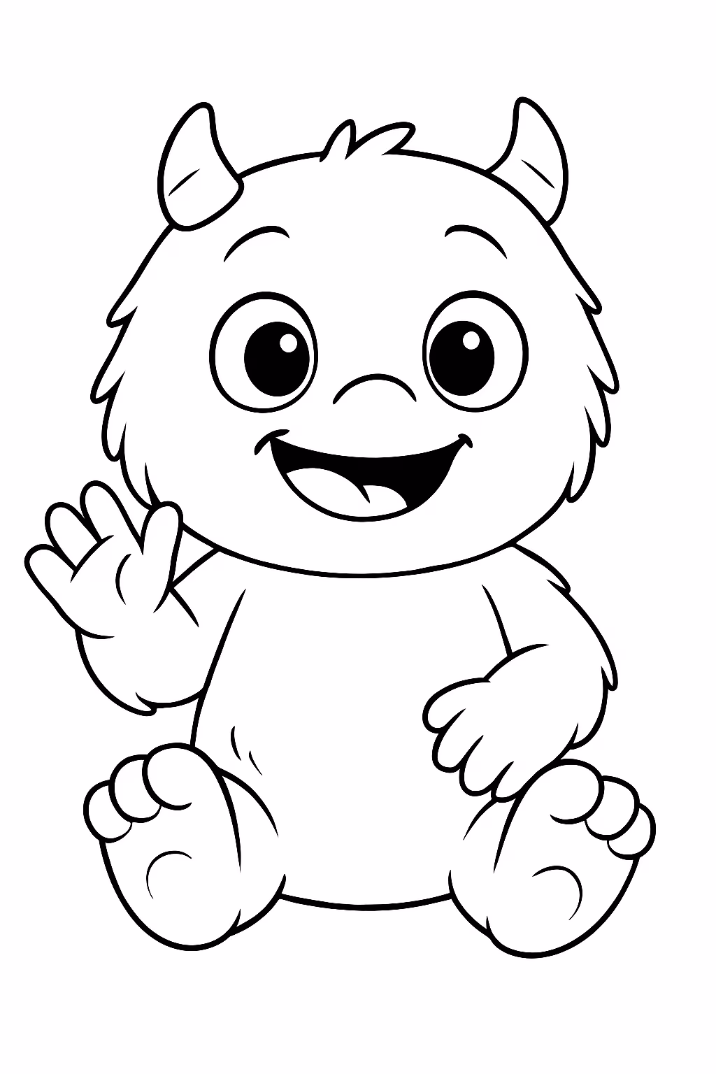 Bicho papao bebe para colorir — desenho para imprimir