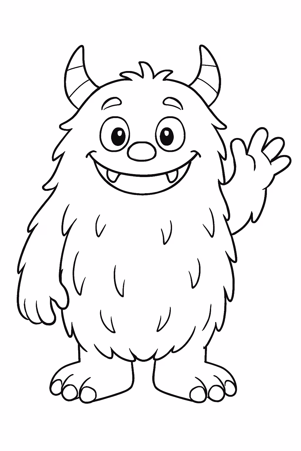 Bicho papao para colorir — desenho para imprimir