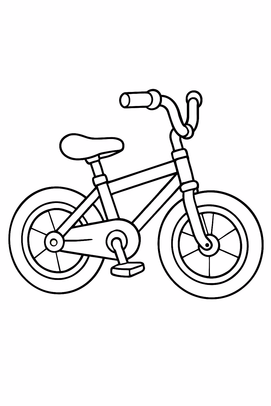 Bicicleta para colorir — desenho para imprimir