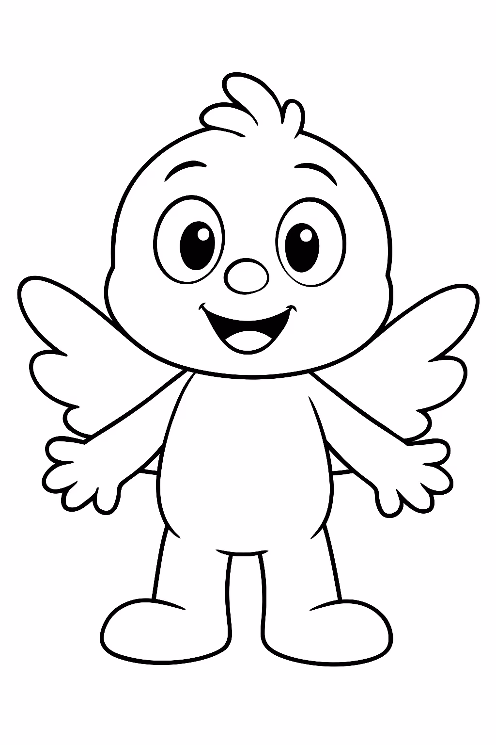 Anjos para colorir — desenho para imprimir