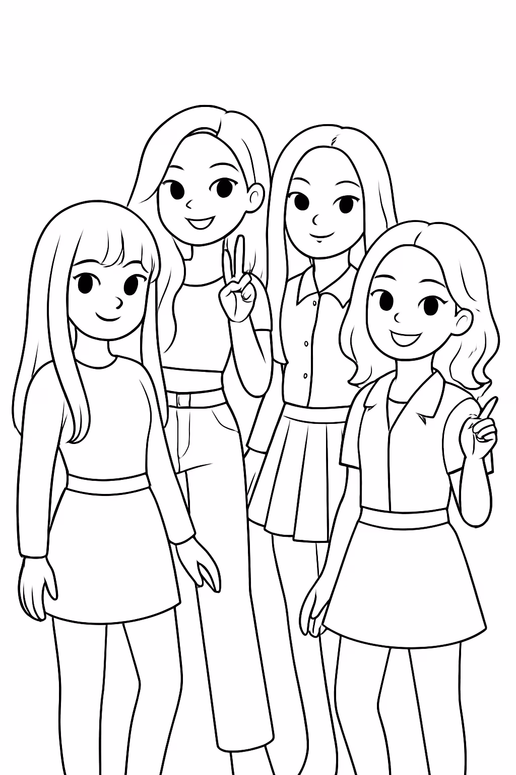 Blackpink para colorir — desenho para imprimir