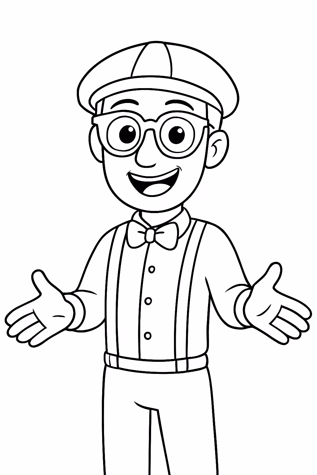 Blippi para colorir — desenho para imprimir