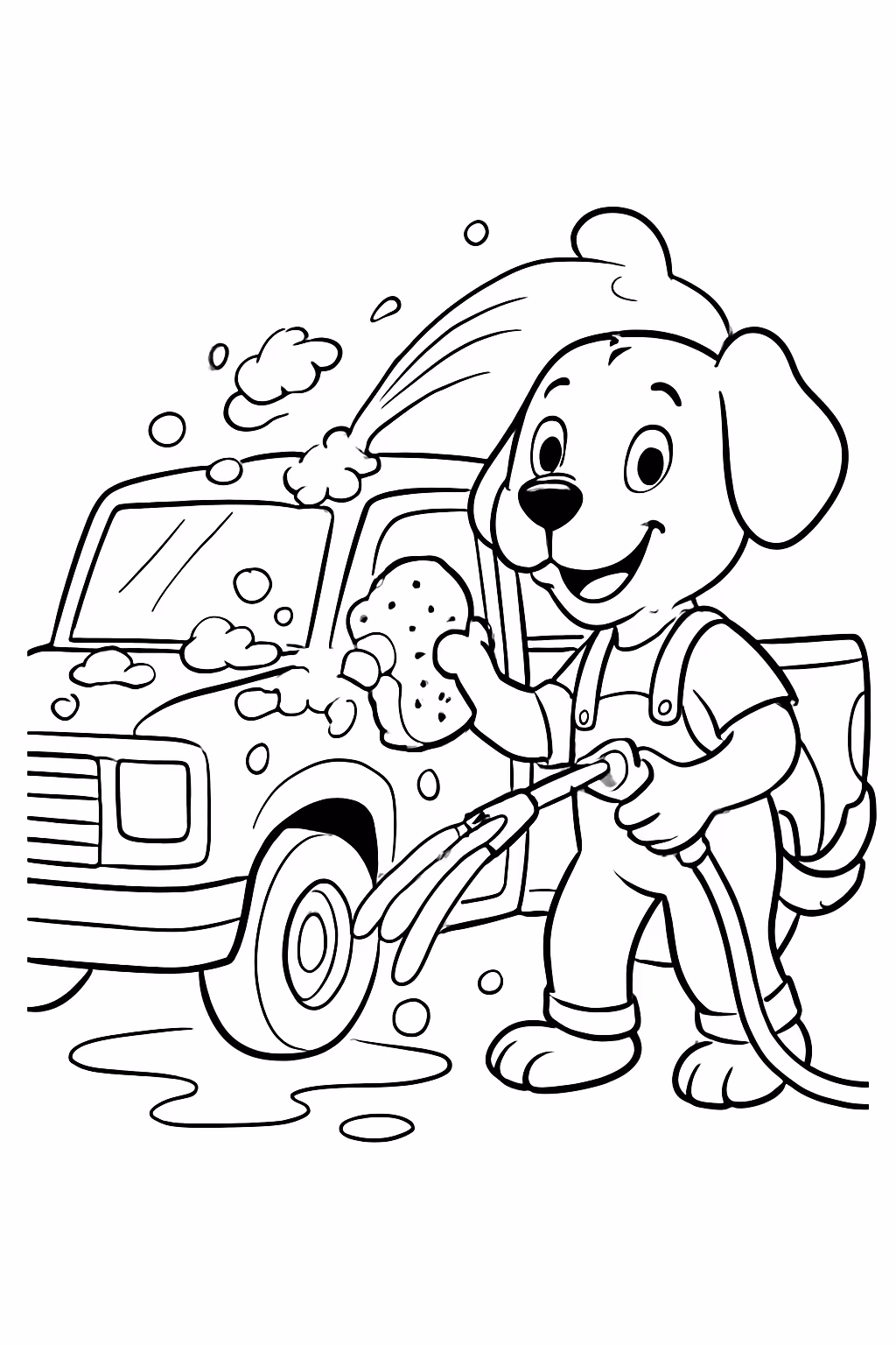 Bobbie goods lavando caminhonete para colorir — desenho para imprimir