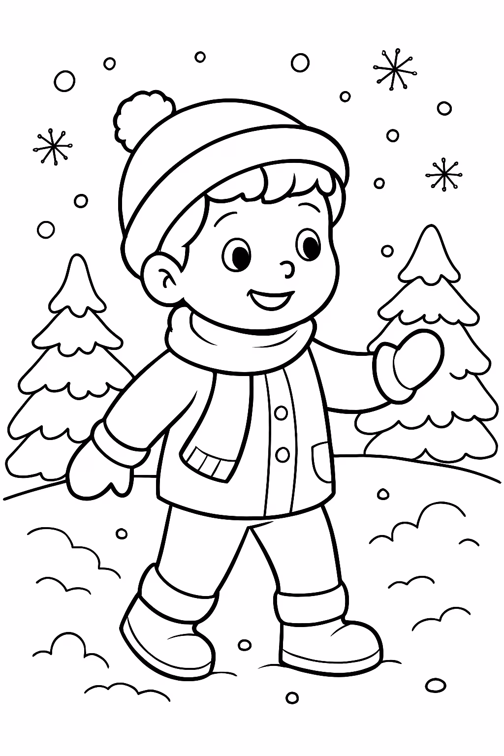 Bobbie goods winter para colorir — desenho para imprimir