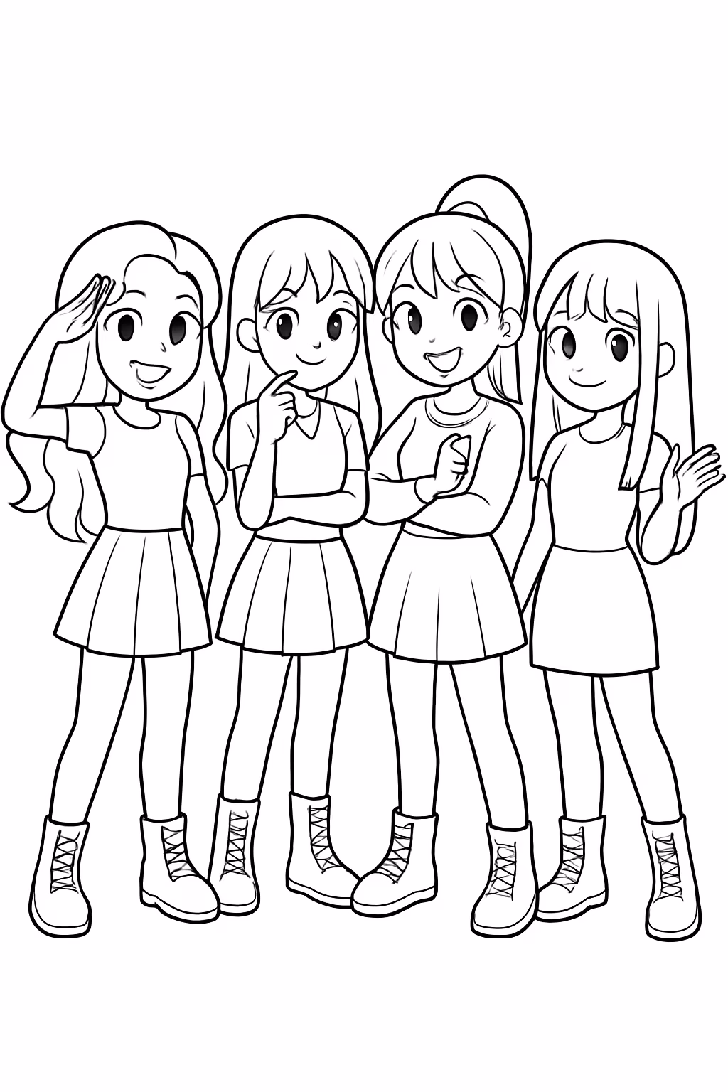 Bobie goods das uerreiras do kpop para colorir — desenho para imprimir