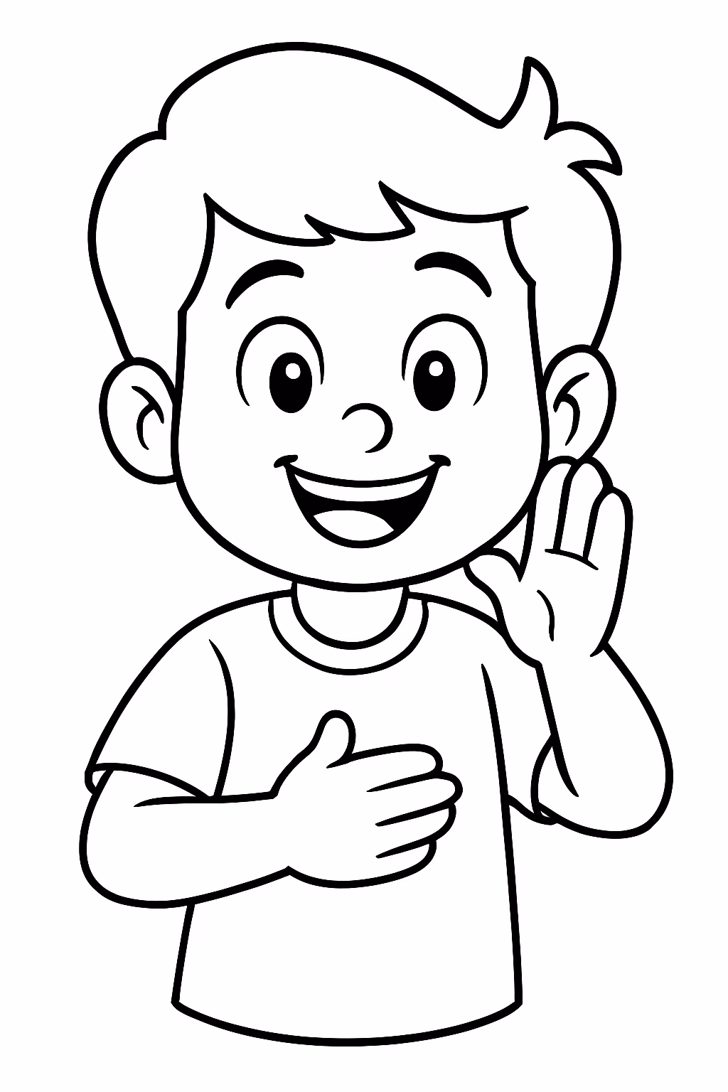 Boca para colorir — desenho para imprimir