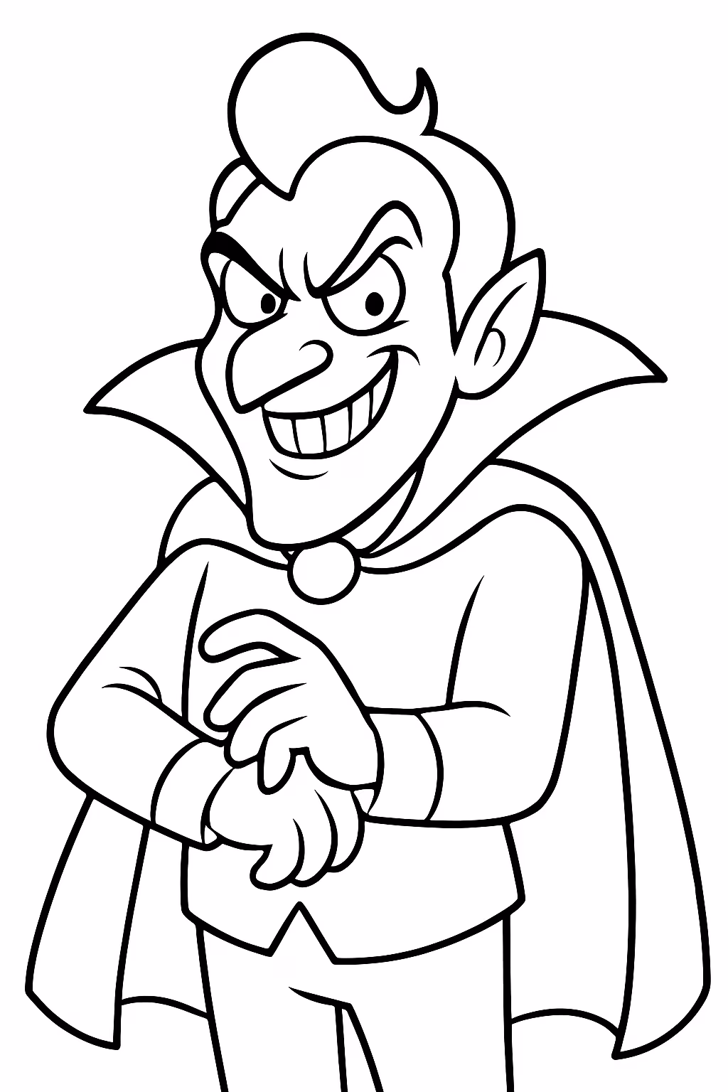 Boi malvado para colorir — desenho para imprimir