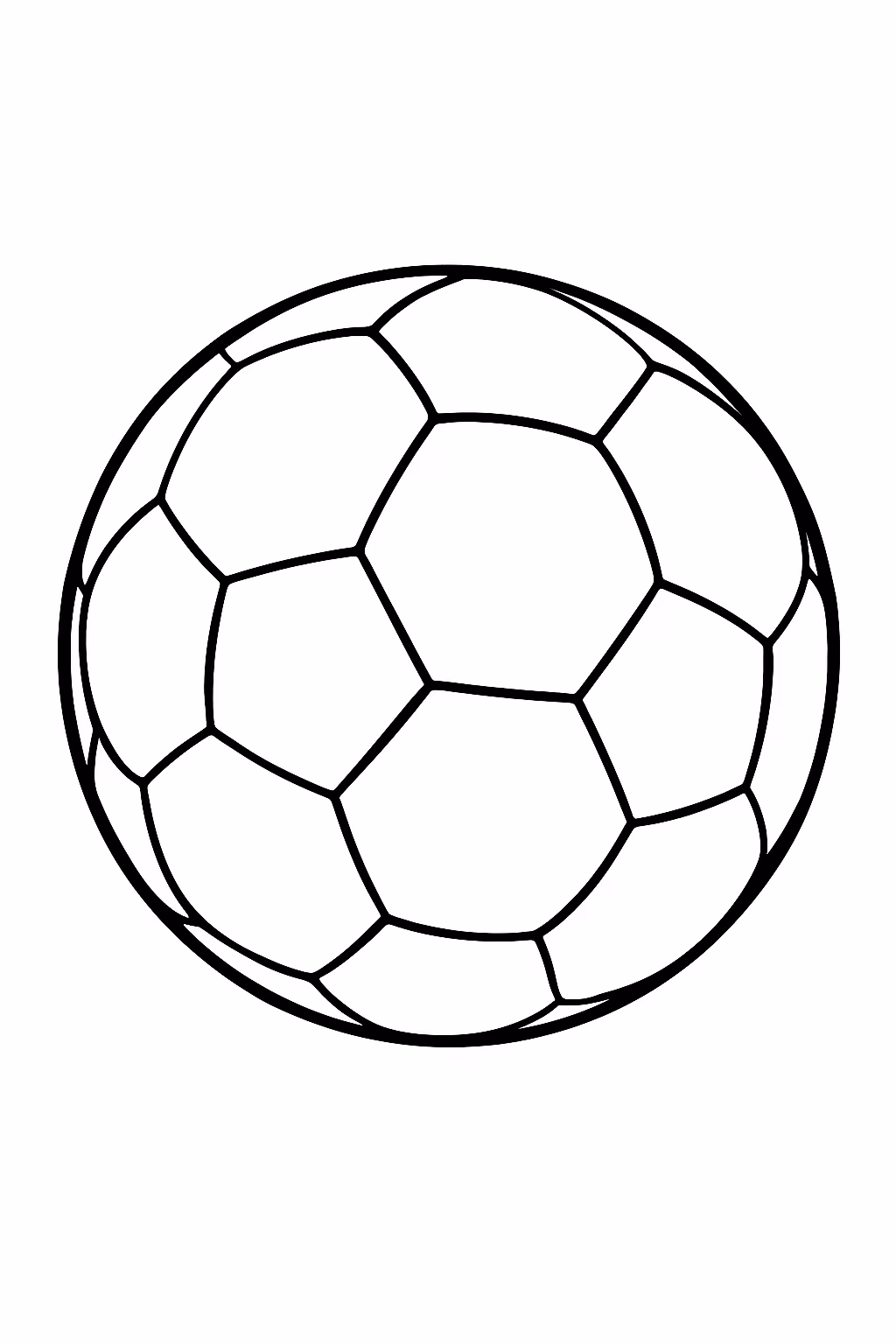 Bola de futebol para colorir — desenho para imprimir