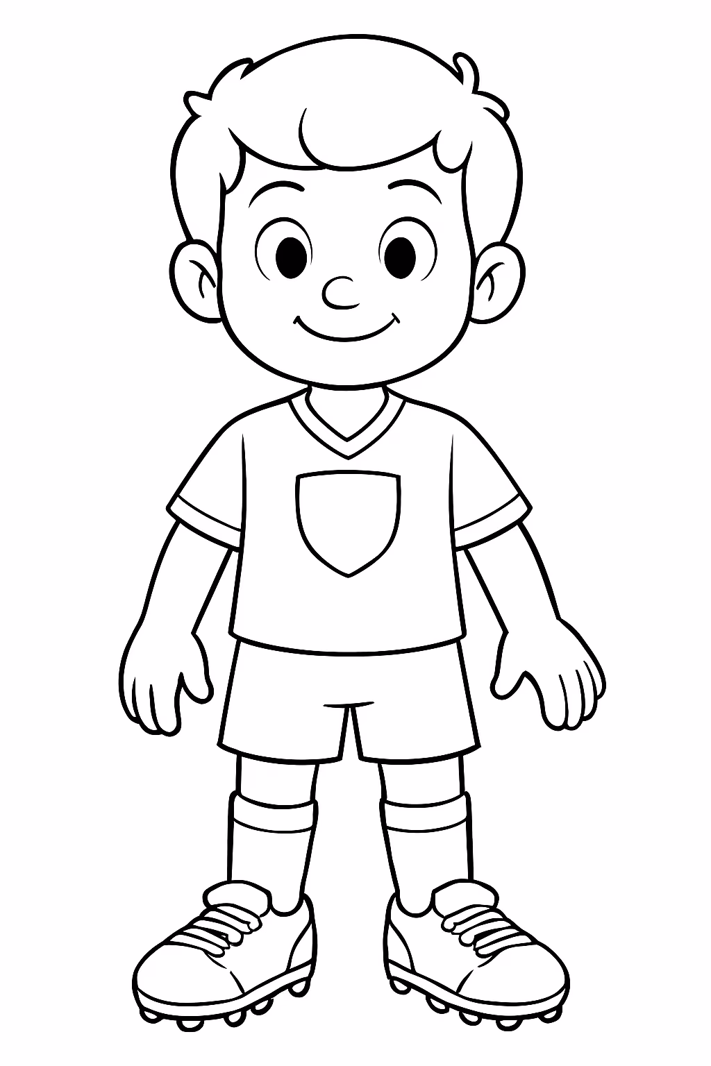 Boneco com sapatos e roupa de futebol pra montar para colorir — desenho para imprimir