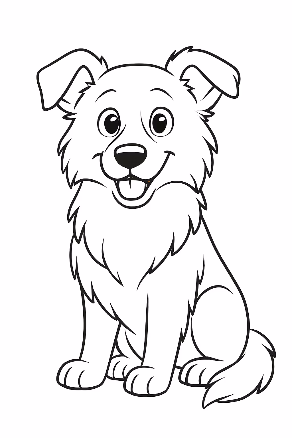 Border colie para colorir — desenho para imprimir