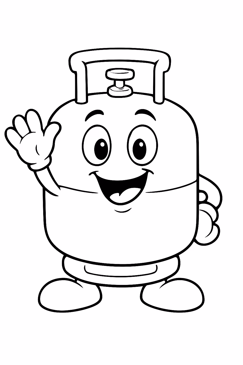 Botijao de gas para colorir — desenho para imprimir