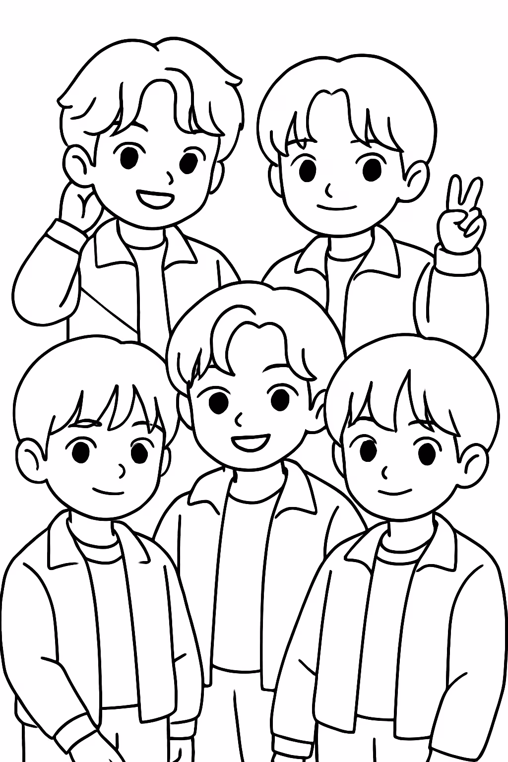 Bts para colorir — desenho para imprimir