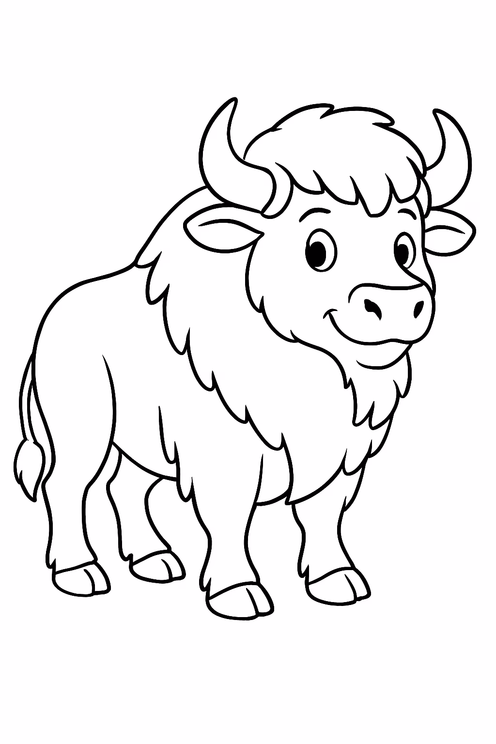 Bufalo para colorir — desenho para imprimir