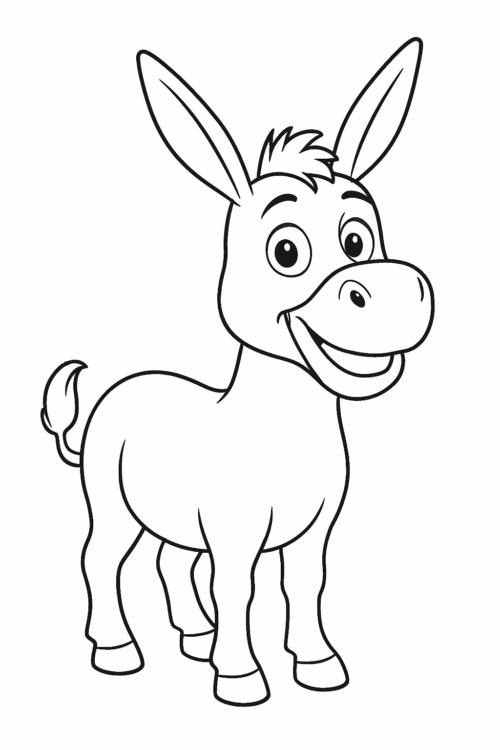 Burrinho do shrek para colorir — desenho para imprimir