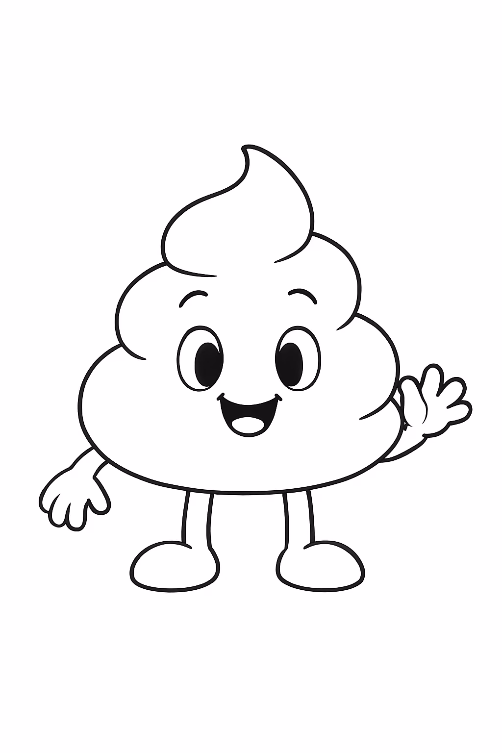 Caca para colorir — desenho para imprimir