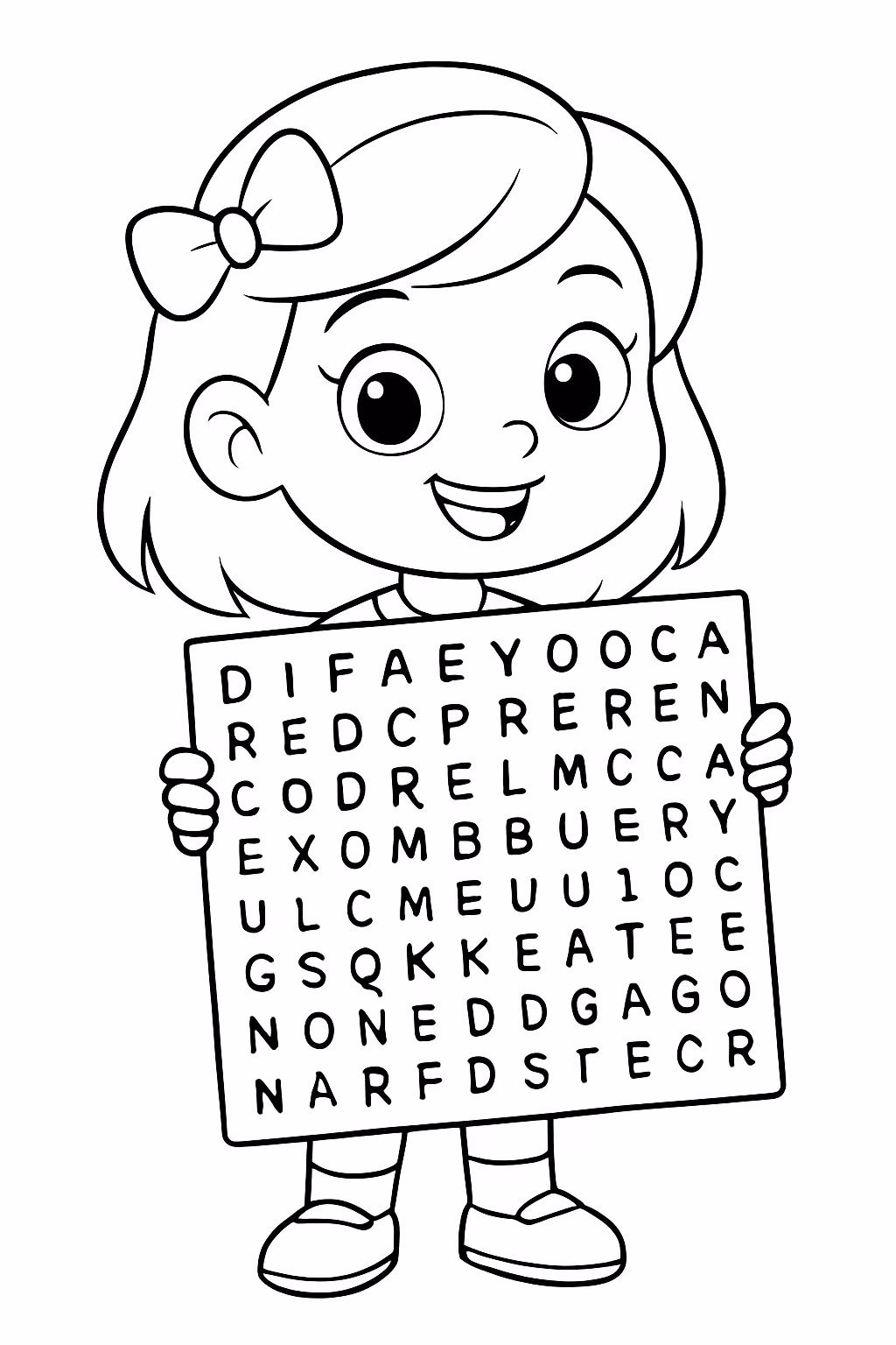 Caca palavras fazer para colorir — desenho para imprimir