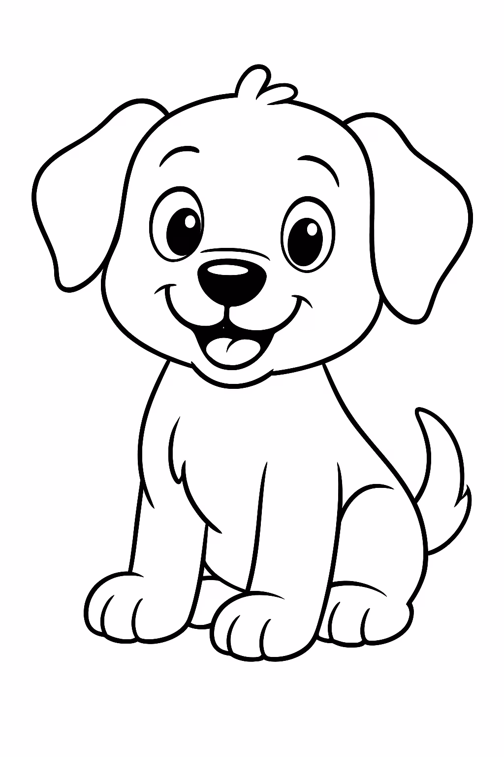 Cachorrinho para colorir — desenho para imprimir