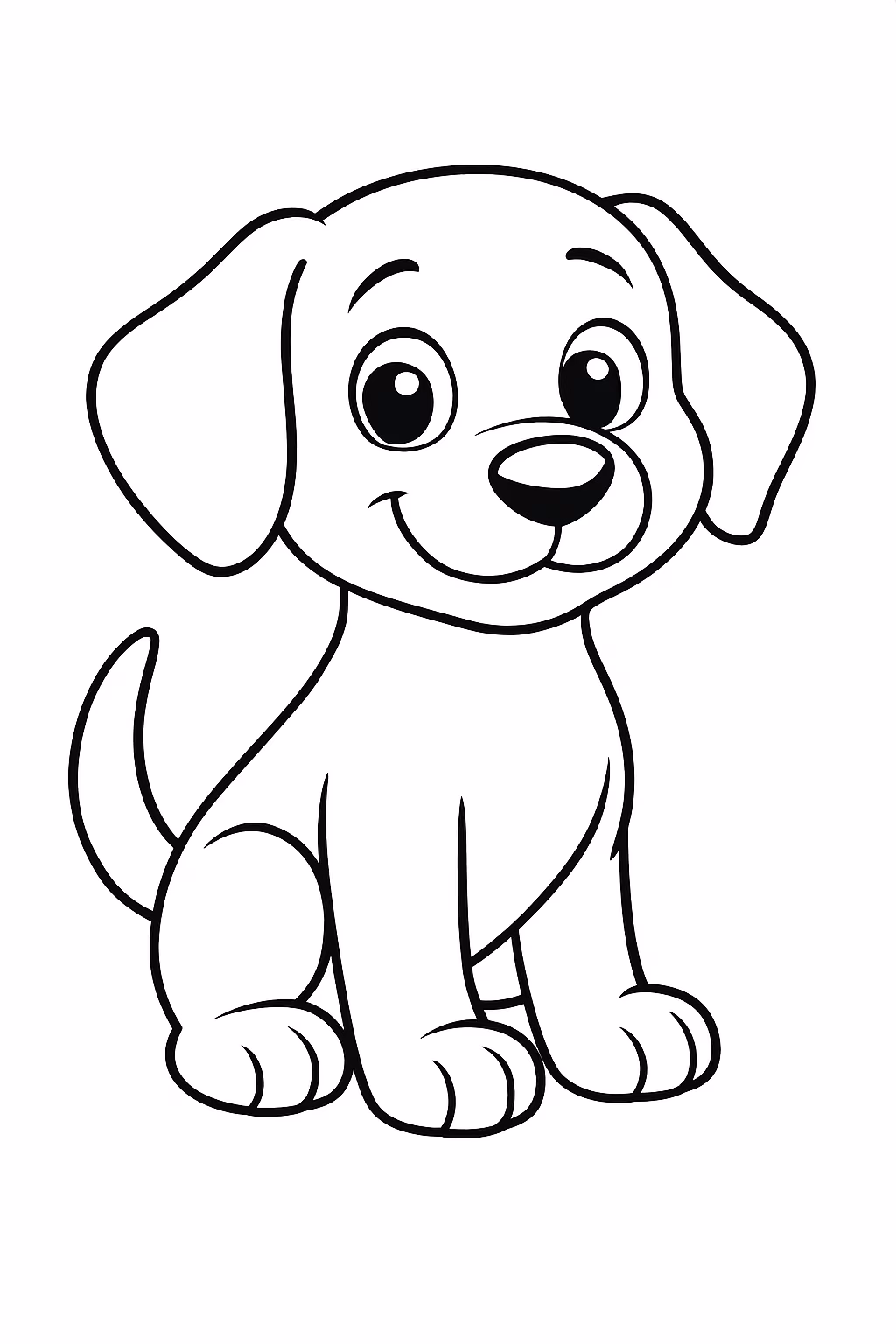 Cachorro carocinho manga para colorir — desenho para imprimir