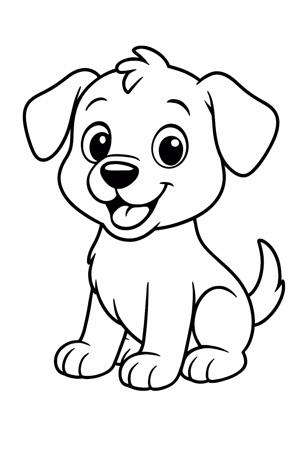 Cachorro qunte para colorir — desenho para imprimir