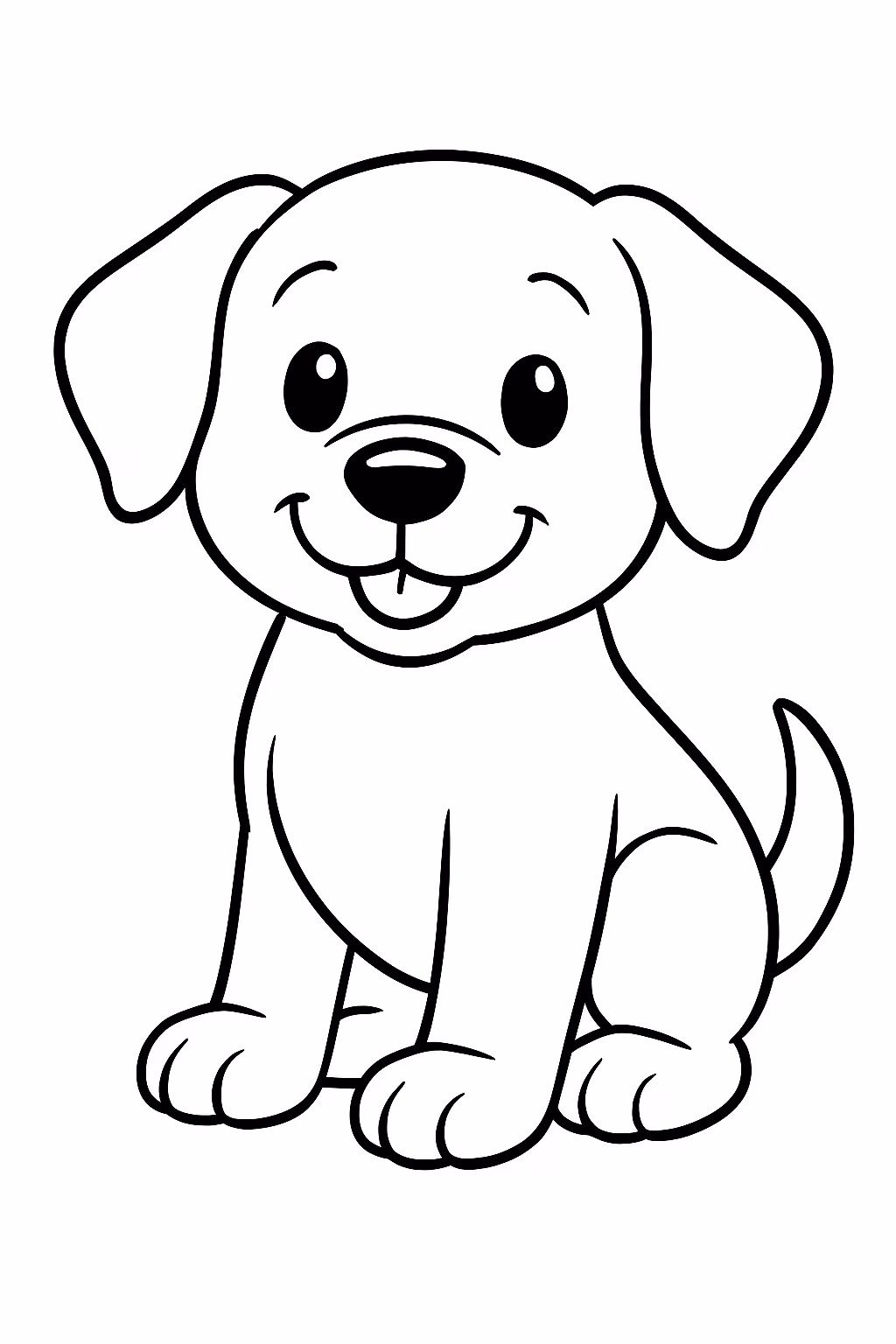 Cachorrro para colorir — desenho para imprimir