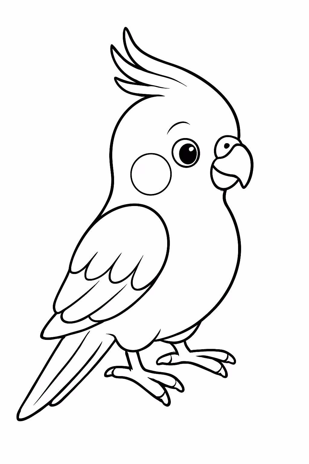 Calopsita para colorir — desenho para imprimir