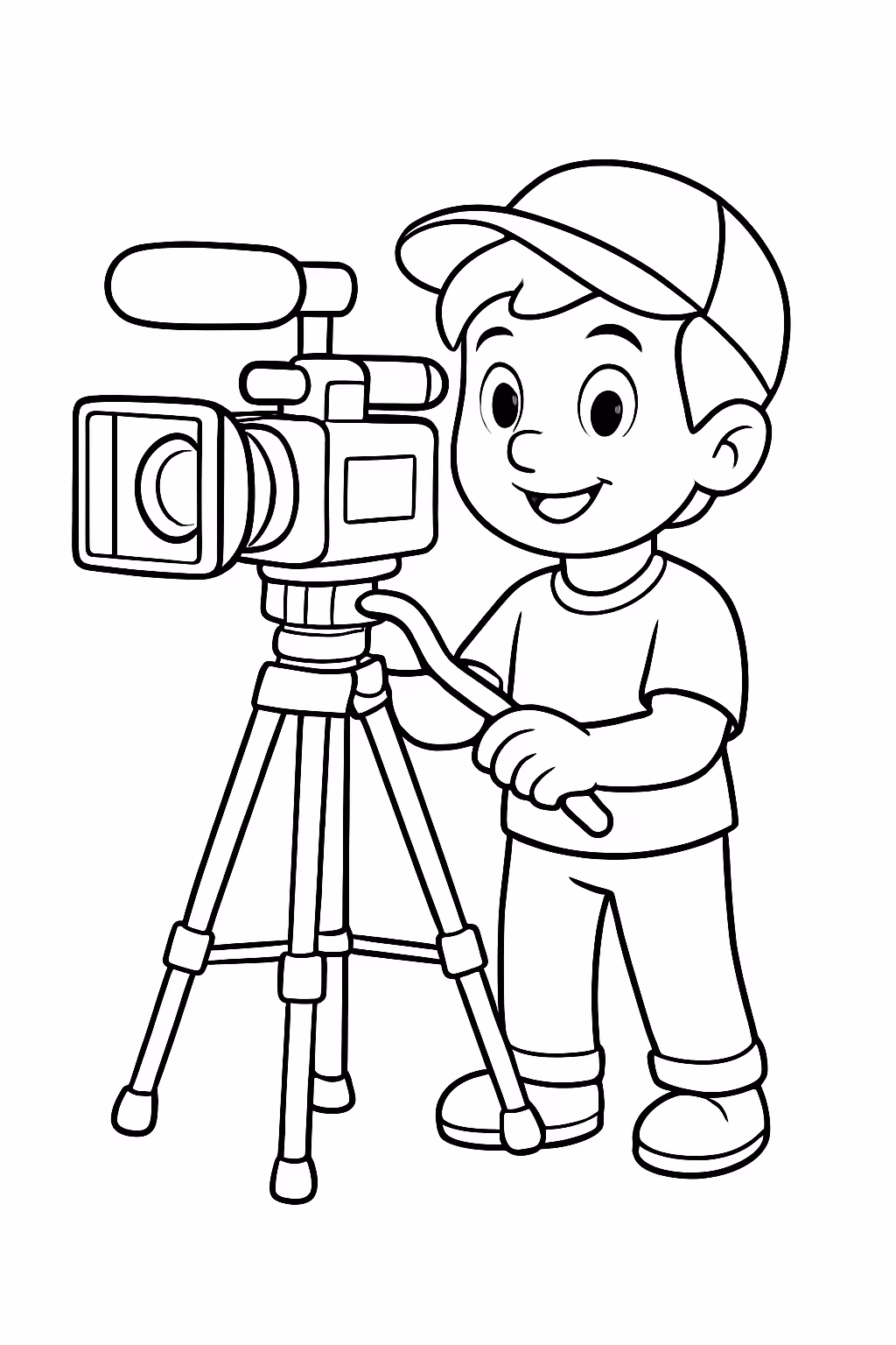 Cameramen para colorir — desenho para imprimir