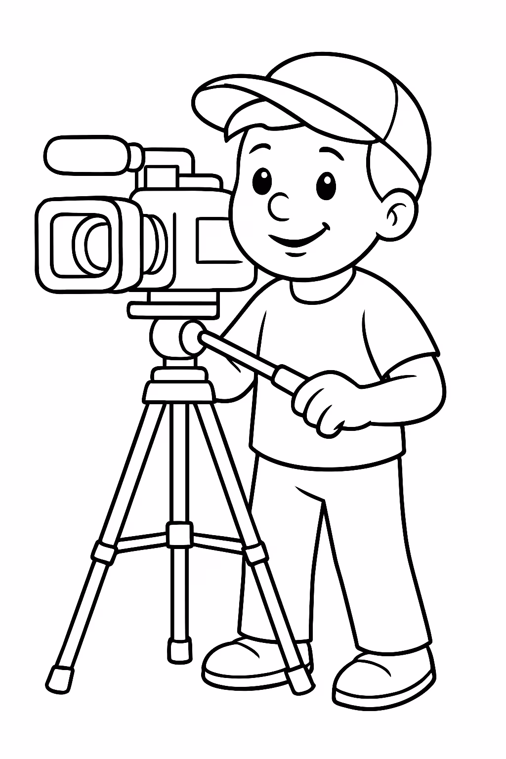 Cameramen personagem para colorir — desenho para imprimir