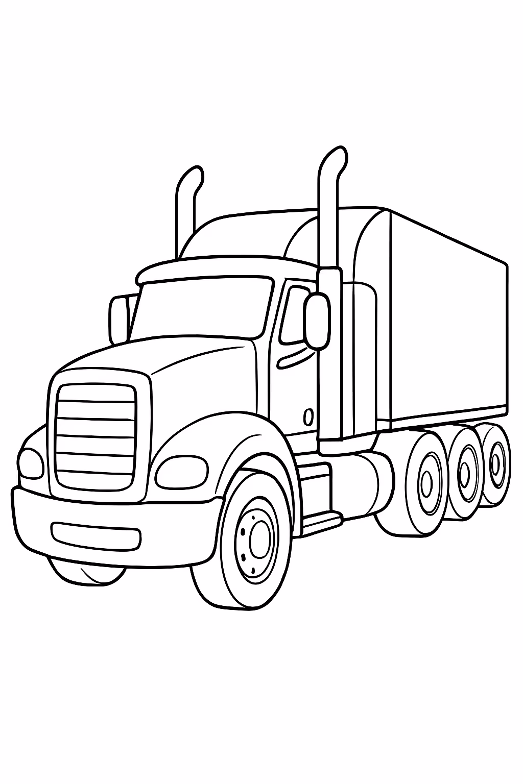 Caminhao real para colorir — desenho para imprimir