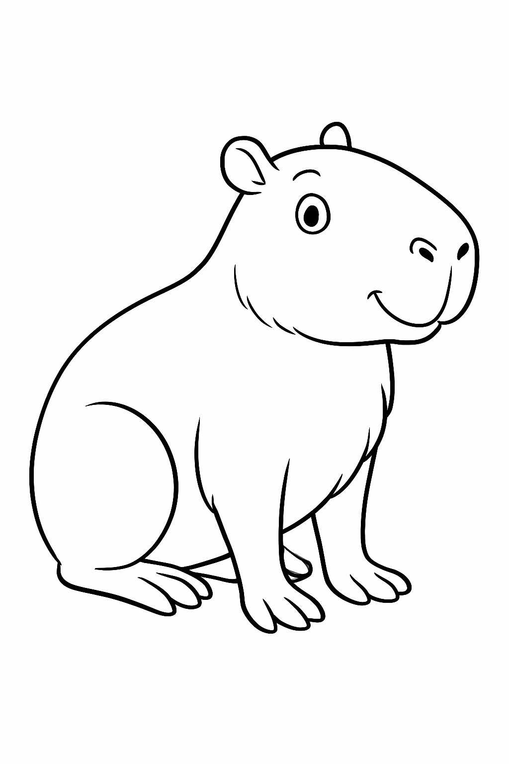 Capibara para colorir — desenho para imprimir