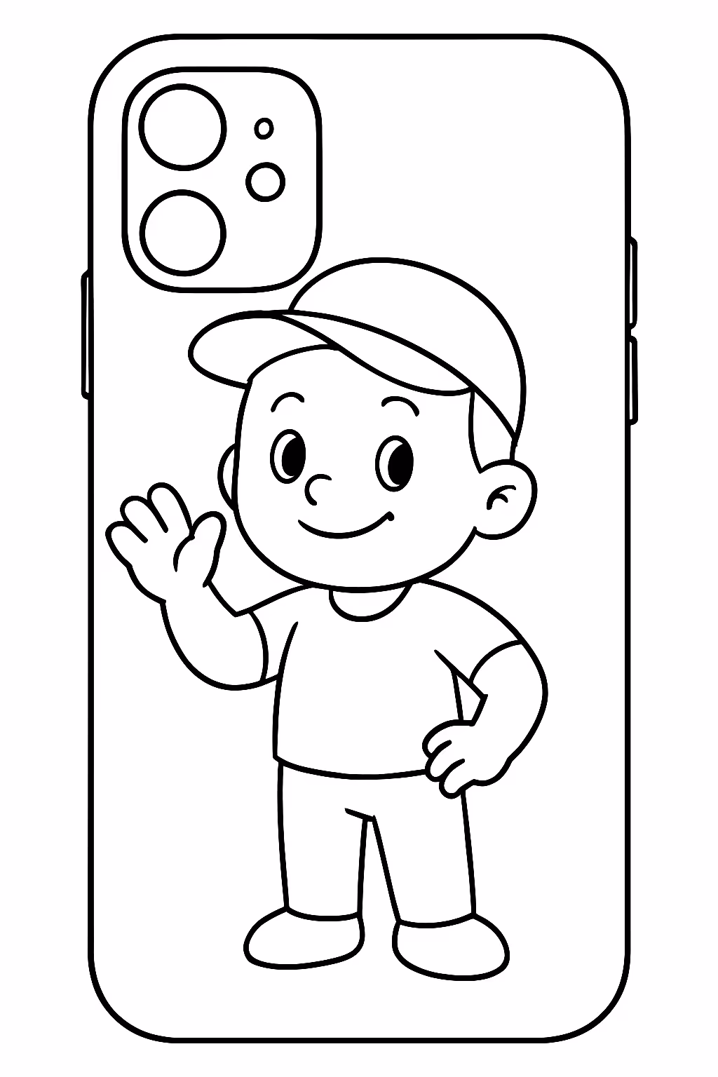 Capinha de celular iphone para colorir — desenho para imprimir