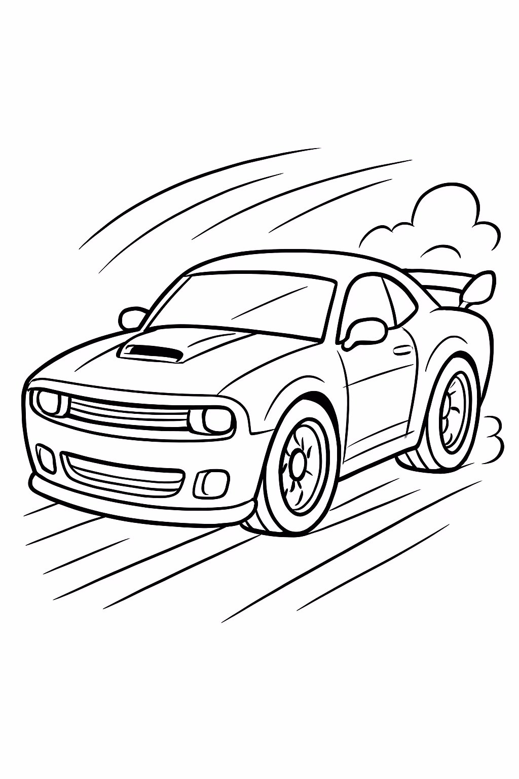 Carro de velozes e furiosos para colorir — desenho para imprimir